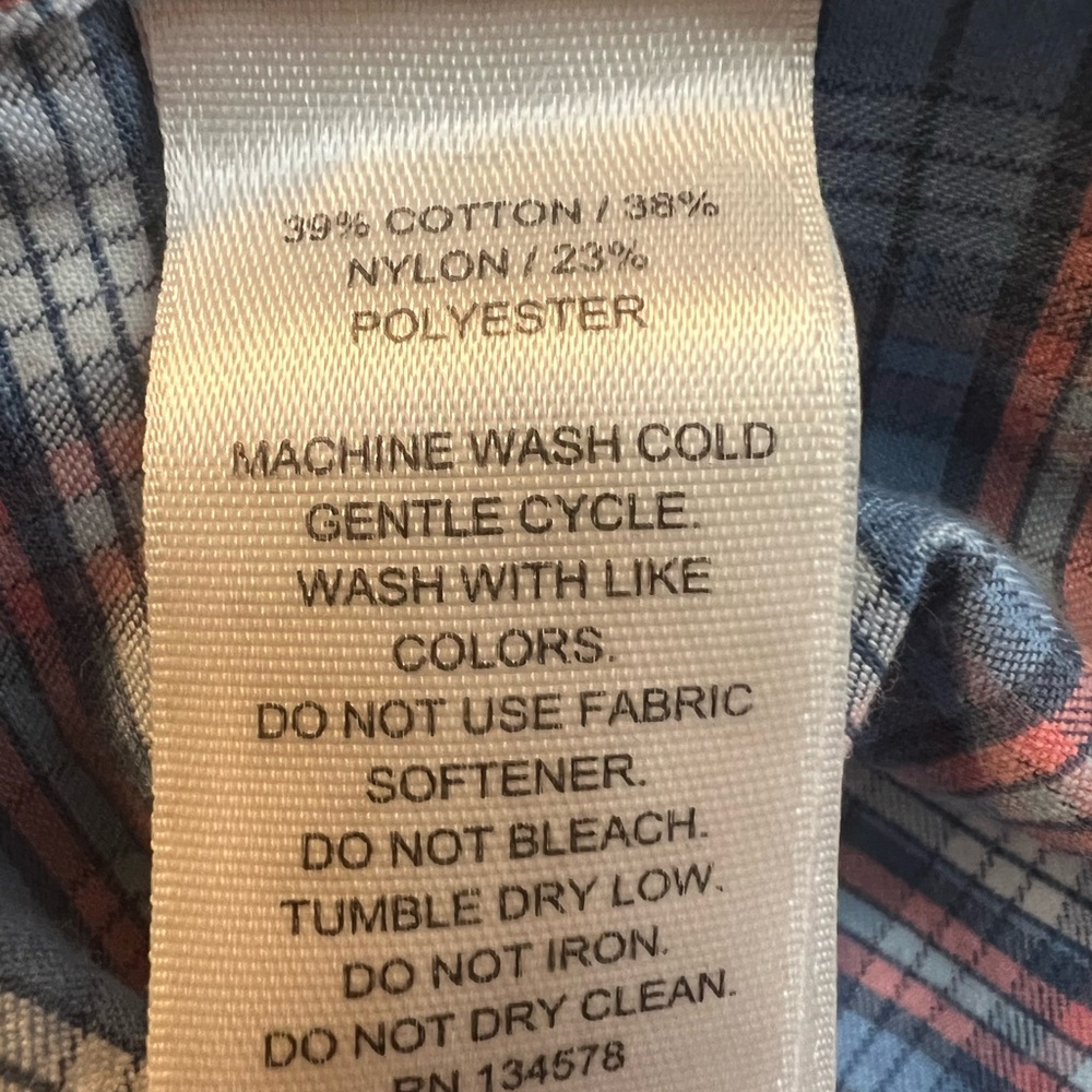 Vineyard‎ Vines Medium Men’s Murray Shirt Blue Pink Plaid Flannel Classic Fit - Picture 4 of 5